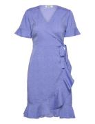 Onlolivia S/S Wrap Dress Wvn Noos Kort Kjole Blue ONLY