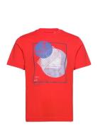 Printed T-Shirt Tops T-shirts Short-sleeved Red Tom Tailor