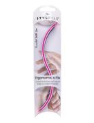 Stylfile Curved 3 In 1 S-Shape Nail File Negleverktøy Negler Nude Styl...