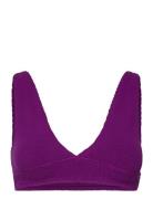 Swimsuit Wireless Triangle Top Bikinitopp Purple Etam