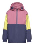 Jacket - Colorblock Tynn Jakke Skalljakke Pink Color Kids