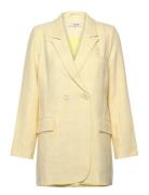 Annali Bouchle Blazer Blazers Double Breasted Blazers Yellow A-View