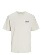 Jornoto Artsy Tee Ss Crew Neck Tops T-shirts Short-sleeved Cream Jack ...
