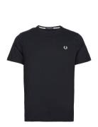 Crew Neck T-Shirt Tops T-shirts Short-sleeved Blue Fred Perry