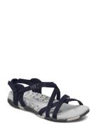 San Remo Ii Navy Flate Sandaler Blue Merrell