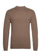 Slhryan Structure Crew Neck W Tops Knitwear Round Necks Brown Selected...