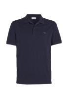 Stretch Pique Slim Polo Tops Polos Short-sleeved Navy Calvin Klein