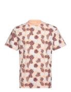 Relaxed Aop T-Shirt Tops T-shirts Short-sleeved Cream Tom Tailor
