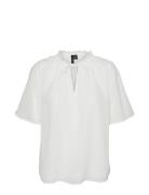 Vmemilie Ss Top Wvn Ce Tops Blouses Short-sleeved White Vero Moda