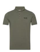 Polo Tops Polos Short-sleeved Khaki Green EA7