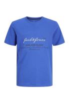 Jjgreat B2S Logo Tee Ss Ln Jnr Tops T-shirts Short-sleeved Blue Jack &...