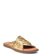 Slipper Flate Sandaler Gold Sofie Schnoor