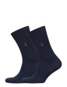Cotton-Blend Dress Sock 2-Pack Underwear Socks Regular Socks Black Pol...