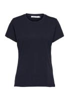 Solly Tee Solid 205 Tops T-shirts & Tops Short-sleeved Navy Samsøe Sam...