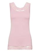 Florence Top Tops T-shirts & Tops Sleeveless Pink Cream