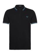 Twin Tipped Fp Shirt Tops Polos Short-sleeved Black Fred Perry