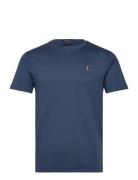 Pima Polo-Ssl-Tsh Designers T-shirts Short-sleeved Blue Polo Ralph Lau...