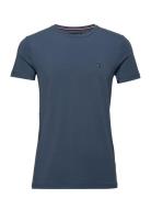 Stretch Slim Fit Tee Tops T-shirts Short-sleeved Tommy Hilfiger