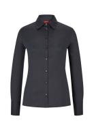 The Fitted Shirt Tops Shirts Long-sleeved Black HUGO