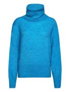 Ihkamara Rn Tops Knitwear Turtleneck Blue ICHI