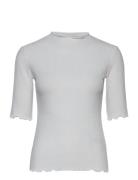 Candacekb Ss Tee Tops T-shirts & Tops Short-sleeved White Karen By Sim...