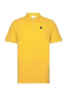 Toke Basic Badge Polo - Gots/Vegan Tops Polos Short-sleeved Yellow Kno...