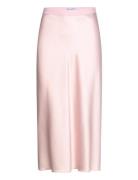 Hana Satin Skirt Designers Knee-length & Midi Pink Ahlvar Gallery