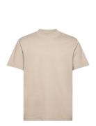 Slhcolman Ss O-Neck Tee Noos Tops T-shirts Short-sleeved Beige Selecte...