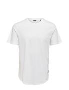 Onsmatt Life Longy Ss Tee Tops T-shirts Short-sleeved White ONLY & SON...