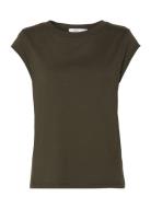 Cc Heart T-Shirt Tops T-shirts & Tops Short-sleeved Green Coster Copen...