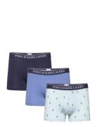 Classic Stretch-Cotton Trunk 3-Pack Boksershorts Navy Polo Ralph Laure...