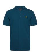 Plain Polo Shirt Tops Polos Short-sleeved Navy Lyle & Scott