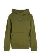 U Essential Hoodie Tops Sweat-shirts & Hoodies Hoodies Green Tommy Hil...