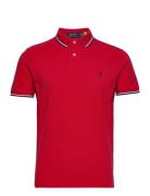 Custom Slim Fit Mesh Polo Shirt Tops Polos Short-sleeved Red Polo Ralp...