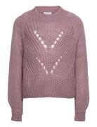 Mall Knit Tops Knitwear Pullovers Purple Grunt