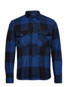 Onsmilo Life Ls Check Overshirt Tops Overshirts Blue ONLY & SONS