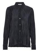 Anf Womens Wovens Tops Shirts Long-sleeved Black Abercrombie & Fitch