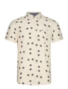 Shirt Tops Shirts Short-sleeved Cream Blend