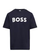 Short Sleeves Tee-Shirt Tops T-shirts Short-sleeved Navy BOSS