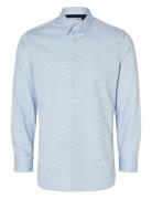 Slhslimsoho-Detail Shirt Ls Noos Tops Shirts Casual Blue Selected Homm...
