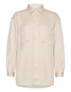 Esleonora Ls Shirt Tops Shirts Long-sleeved Beige Esme Studios