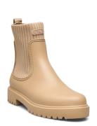 Faynar_Rib Shoes Boots Ankle Boots Ankle Boots Flat Heel Beige UNISA