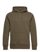 Reg Shield Hoodie Tops Sweat-shirts & Hoodies Hoodies Khaki Green GANT