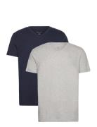 V-Neck T-Shirt 2-Pack Tops T-shirts Short-sleeved Grey GANT