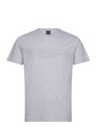 Am Emboss Tee Tops T-shirts Short-sleeved Grey Hackett London