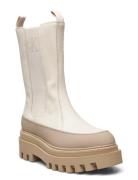 Flatform Chelsea Boot Lth Wn Shoes Chelsea Boots Cream Calvin Klein