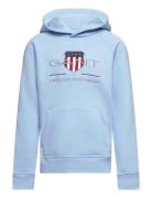 Archive Shield Hoodie Tops Sweat-shirts & Hoodies Hoodies Blue GANT