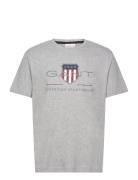 Reg Archive Shield Ss T-Shirt Tops T-shirts Short-sleeved Grey GANT
