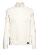 Essential Rib Knit Jumper Tops Knitwear Turtleneck White Superdry