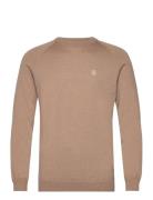 Dean Merino Crew Neck Sweater Tops Knitwear Round Necks Beige Lexingto...